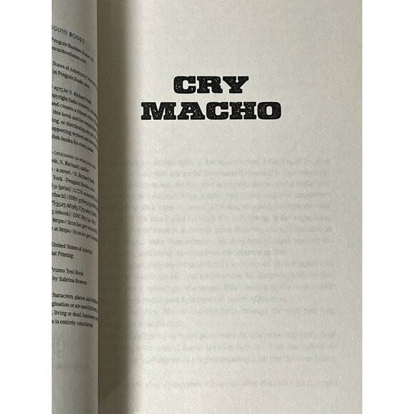 Cry Macho Novel by N Richard Nash Western Fiction Thriller Major Motion Picture - Picture 4 of 5